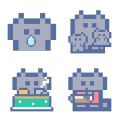 動くドットねこ!!5 グレー猫