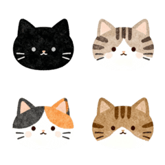 Soft Doodle Cat & Hearts