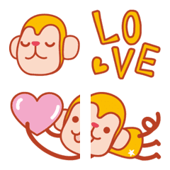 Emoji of a cute monkey 3 -for spring