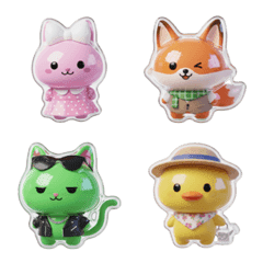 Glossy puffy sticker