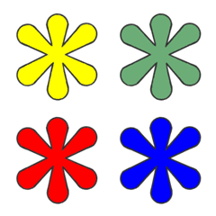 asterisk emoji colorful 3