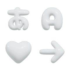 white decorative emoji