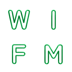 와이어프레임 레터 이모티콘 027