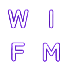 와이어프레임 레터 이모티콘 023
