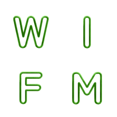 Minimal Wireframe Letter Emoji 021