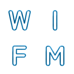 와이어프레임 레터 이모티콘 022