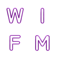 字母表情貼 簡約線框設計 029