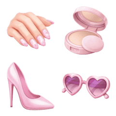 Pink Girly Daily Life Emojis Vol. 1