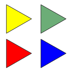 triangle no emoji colorful 3