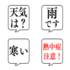 【天気予報】文字のみ吹き出し絵文字