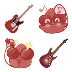 ギターのピックん！絵文字【Red】