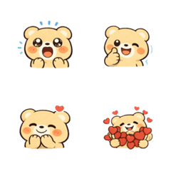 Cute Bear Emoji Friends