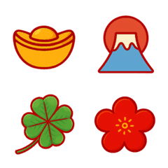 Cute!New Year's patterns(red)