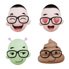絵文字③ぷにぷに！クレイなメガネ男子