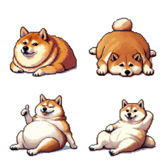 ぐーだら太っちょ柴犬 絵文字