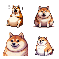 妊婦さんな太っちょ柴犬 絵文字