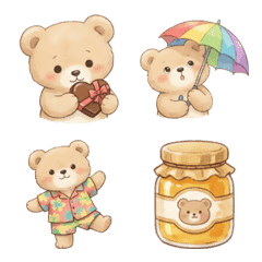 くまのもっふる 毎日使える絵文字