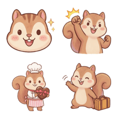 Chappy Squirrel Emoji - Cute Every Day!