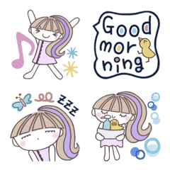 ぱっつん前髪のお姉さん④（ポニテ紫）