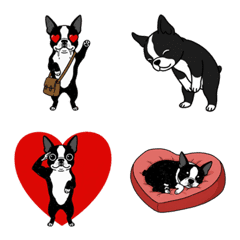 愛のボストンテリアの絵文字