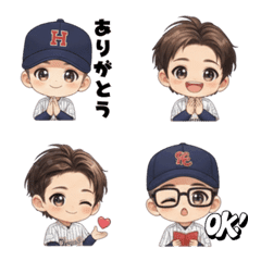 Cute chibi baseball team