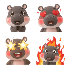 Cute Pygmy Hippo Emojis for Everyday Use