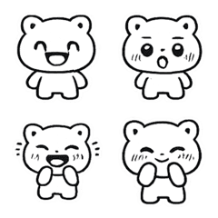 Puffy Bear Buddy Mood Stickers