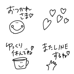 Monotone, stylish, doodle