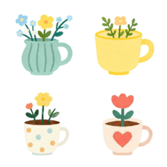 Teacup Blossoms : Minimal Pastel