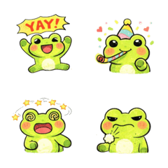 The little frog's daily expressions
