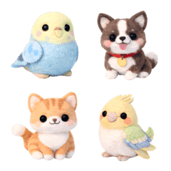 Soft Felt Animals Cute & Cozy Emoji