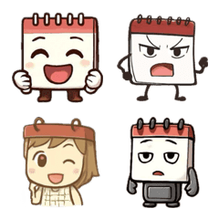 의인화 달력 이모티콘