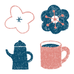 simple Nordic pink&blue