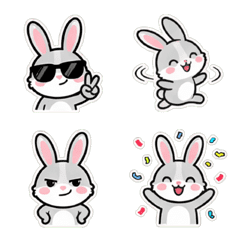 Rabbit emoji stickers.