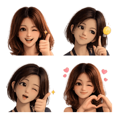 สติ๊กเกอร์อารมณ์ 3D อบอุ่น