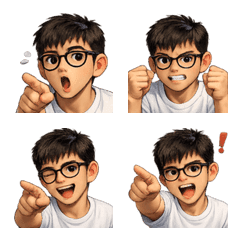 หนุ่มสดใสพลังดีสติ๊กเกอร์อารมณ์