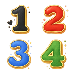 Classy Cute emoji Numbers
