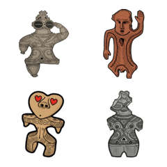 シュールな土偶の絵文字