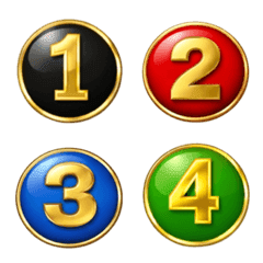 Emoji numbers: Gold Digit Pro