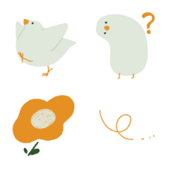 Fluffy mochi Bird Emoji