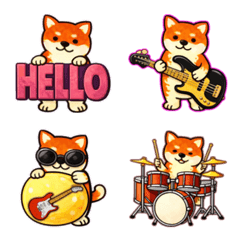 Shiba Inu LINE Emoji-Cute Music Dog