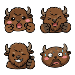 Round Face American Bison 19th