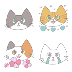 Various patterns of dusty color cat