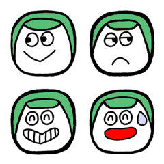 sanitary hat  emoji green