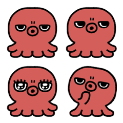 動く。ぽってりしたタコの絵文字。