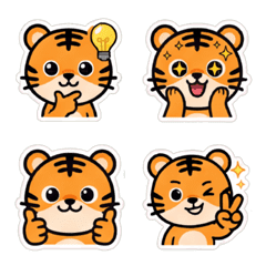 Tiger emoji stickers.