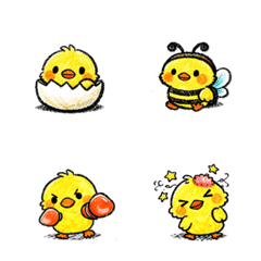 The chick's vivid expression