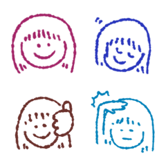 【絵文字】シンプルな女の子 40