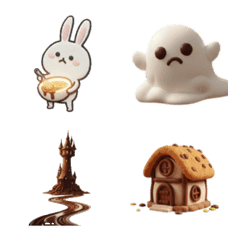 Lulu & Maro (Chocolate Rabbit & Ghost)
