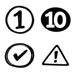 Handwritten Study Symbols Emoji